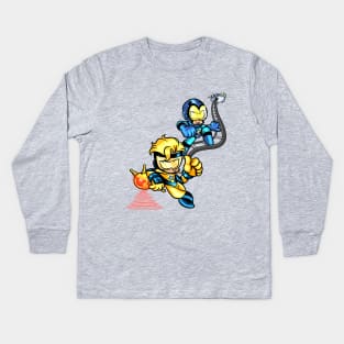 Blue & Gold Kids Long Sleeve T-Shirt